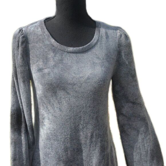 Ultra Flirt Tie Dye Short Drop Waist Sweater Dress Size Small Charcoal - Picture 8 of 10